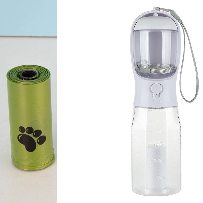 Portable Cat Dog Water Bottle Food Feeder Drinker