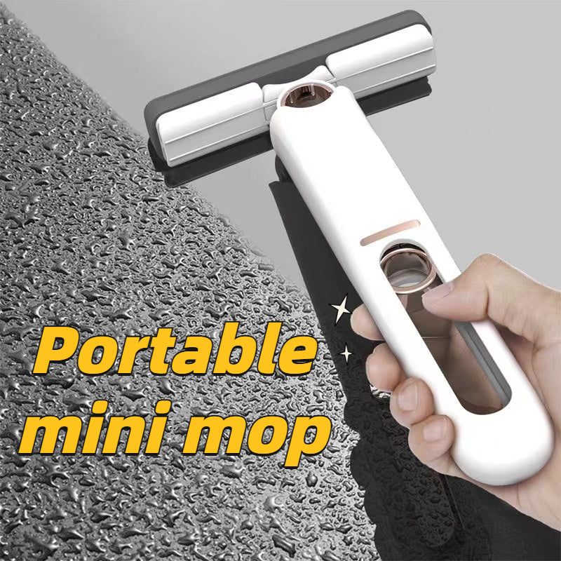 Portable Self-Squeeze Mini Mop - Hand Wash-Free, Strong Absorbent, Multifunction Cleaning Tool