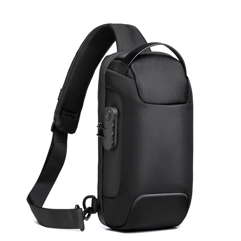 Waterproof USB Anti-theft Bag Men Oxford Crossbody Shoulder Bag Sling Multifunction